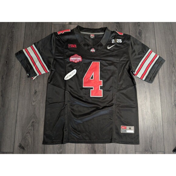 NCAA Other - Jeremiah Smith #4 Ohio Buckeyes OSU 🏈 Stitched Heritage Jersey BLACKOUT Medium